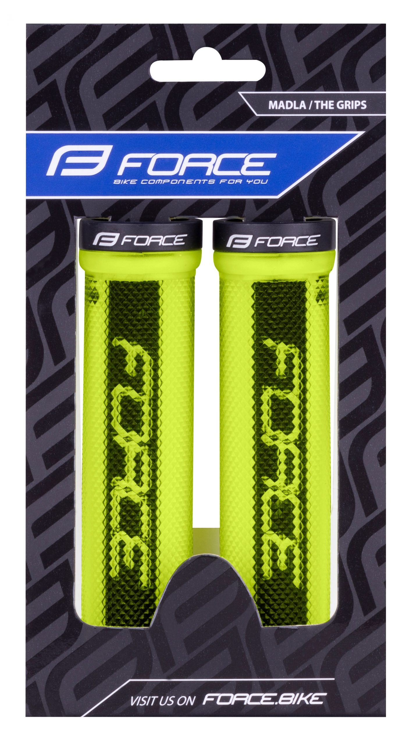 Madla FORCE LOGO jištěná, jemná fluo-černá, balená - Obrázek 2