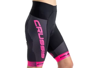 Crussis Cyklistické kraťasy dámské černá/růžová S