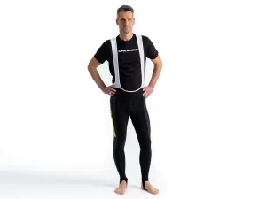 Crussis Cyklistické kalhoty se šlemi pánské černá/žlutá 3XL