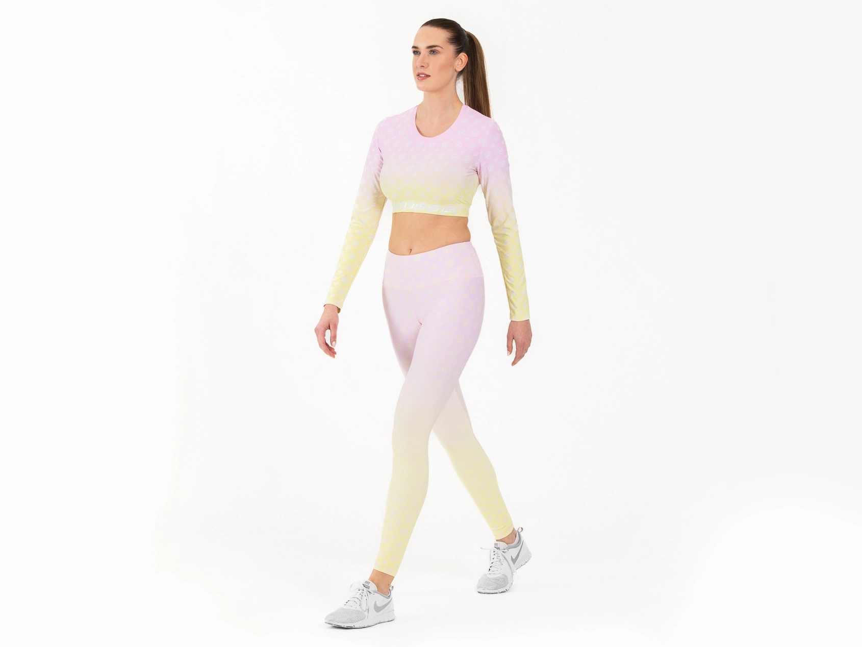 Crussis Crop Top dámský dlouhý rukáv FIT OMBRE XL - Obrázek 3