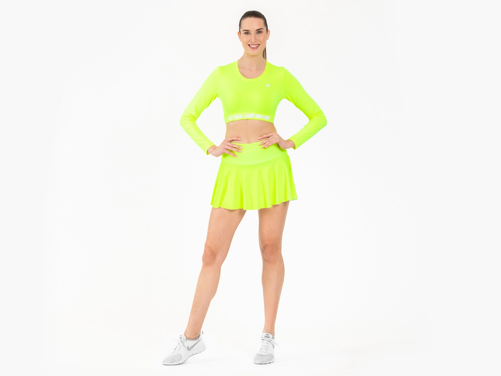 Crussis Sportovní sukně se šortkami NEON YELLOW XL - Obrázek 4