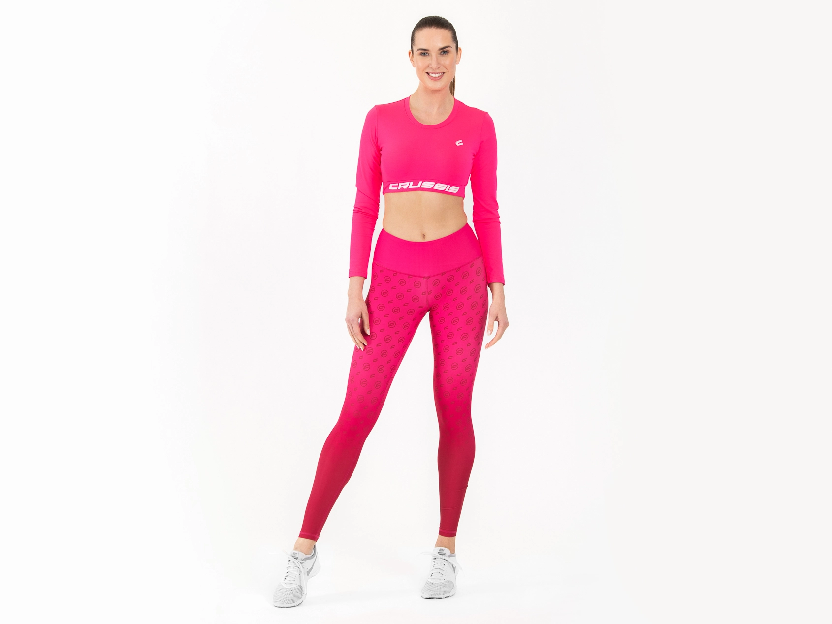 Crussis Legíny s vysokým pasem dámské PINK OMBRE L - Obrázek 3
