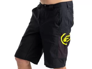 Crussis Cyklistické kraťasy pánské volné černá/žlutá S