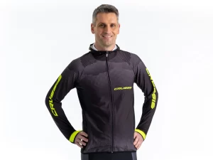 Crussis Mikina pánská černá/žlutá 3XL