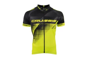 Crussis Cyklistický dres pánský černá/žlutá fluo S