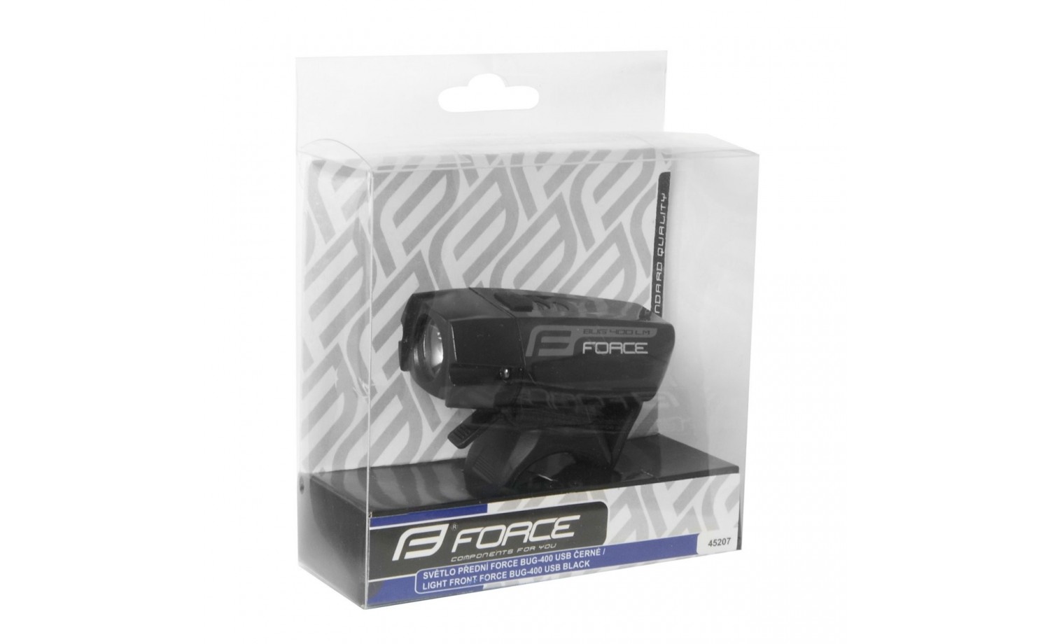 Světlo přední FORCE BUG 400LM USB černé - Obrázek 3
