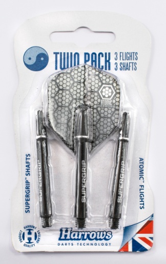 Harrows Násadky a letky Harrows Twin Pack black/silver medium - Twin Pack black/silver medium