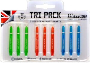 Harrows Sada násadek Harrows Supergrip medium 3 Pack - colour
