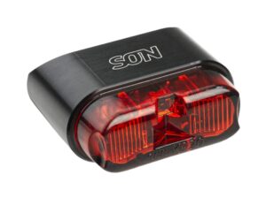 SON Rear Light for mudguard mount - černá / červená - narrow profile