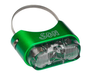 SON Rear Light seatpost mount - světle zelená / čirá - for Ø 26 to 31.8mm