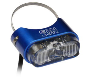SON Rear Light DC seatpost mount - modrá / čirá - for Ø 26 to 31.8mm