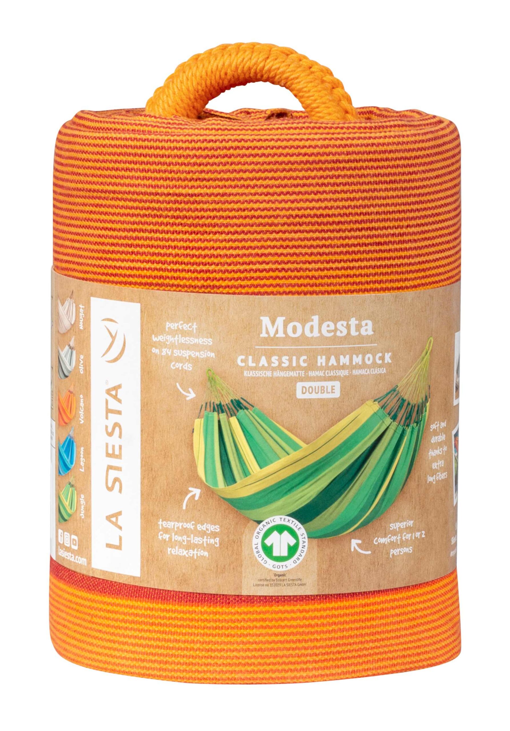 La Siesta Houpací síť La Siesta Modesta Double Stripes - 22volcano - Obrázek 2