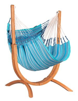 La Siesta Houpací sedačka se stojanem La Siesta Udine Organic Azure - Udine set Organic Azure