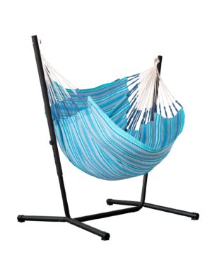 La Siesta Houpací sedačka se stojanem La Siesta Fiji set Organic Basic Azure - Fiji set Organic Basic Azure