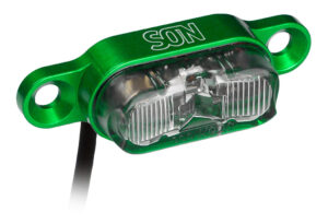 SON Rear Light rack mount - zelená/čirá