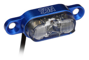 SON Rear Light DC for rack mount - modrá/čirá