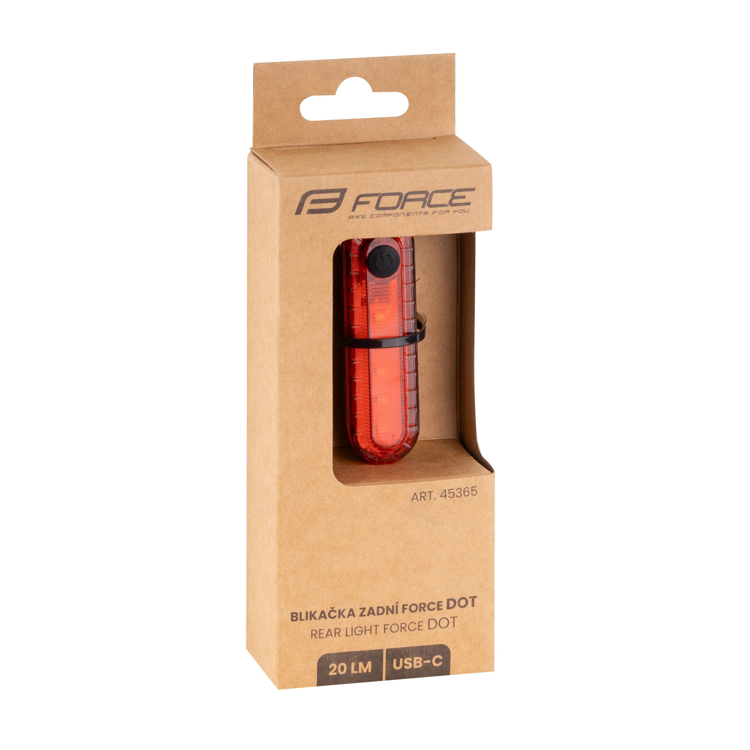 blikačka zadní FORCE DOT 20LM, 5x LED, USB - Obrázek 4