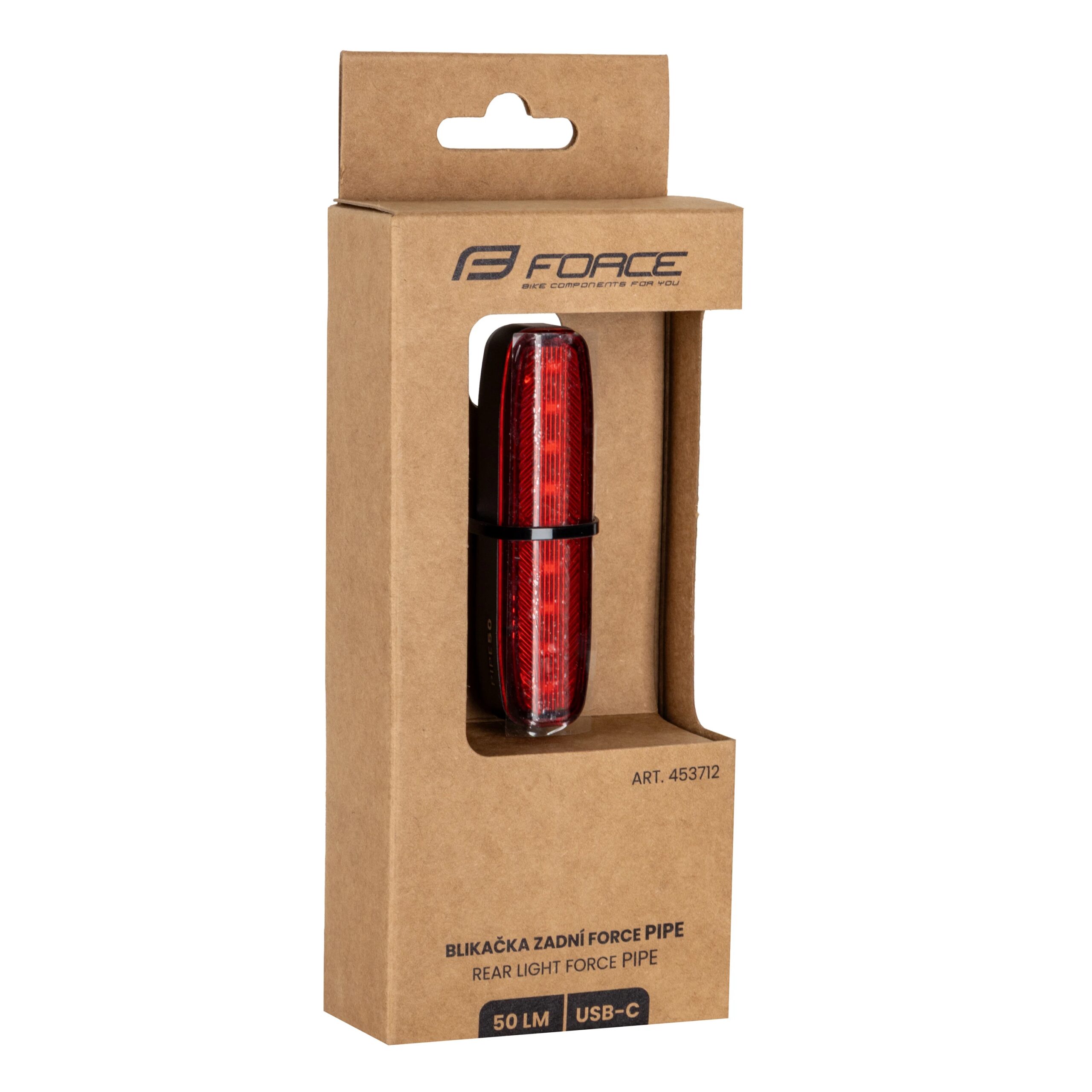 blikačka zadní FORCE PIPE 50LM, 9x LED, USB - Obrázek 3