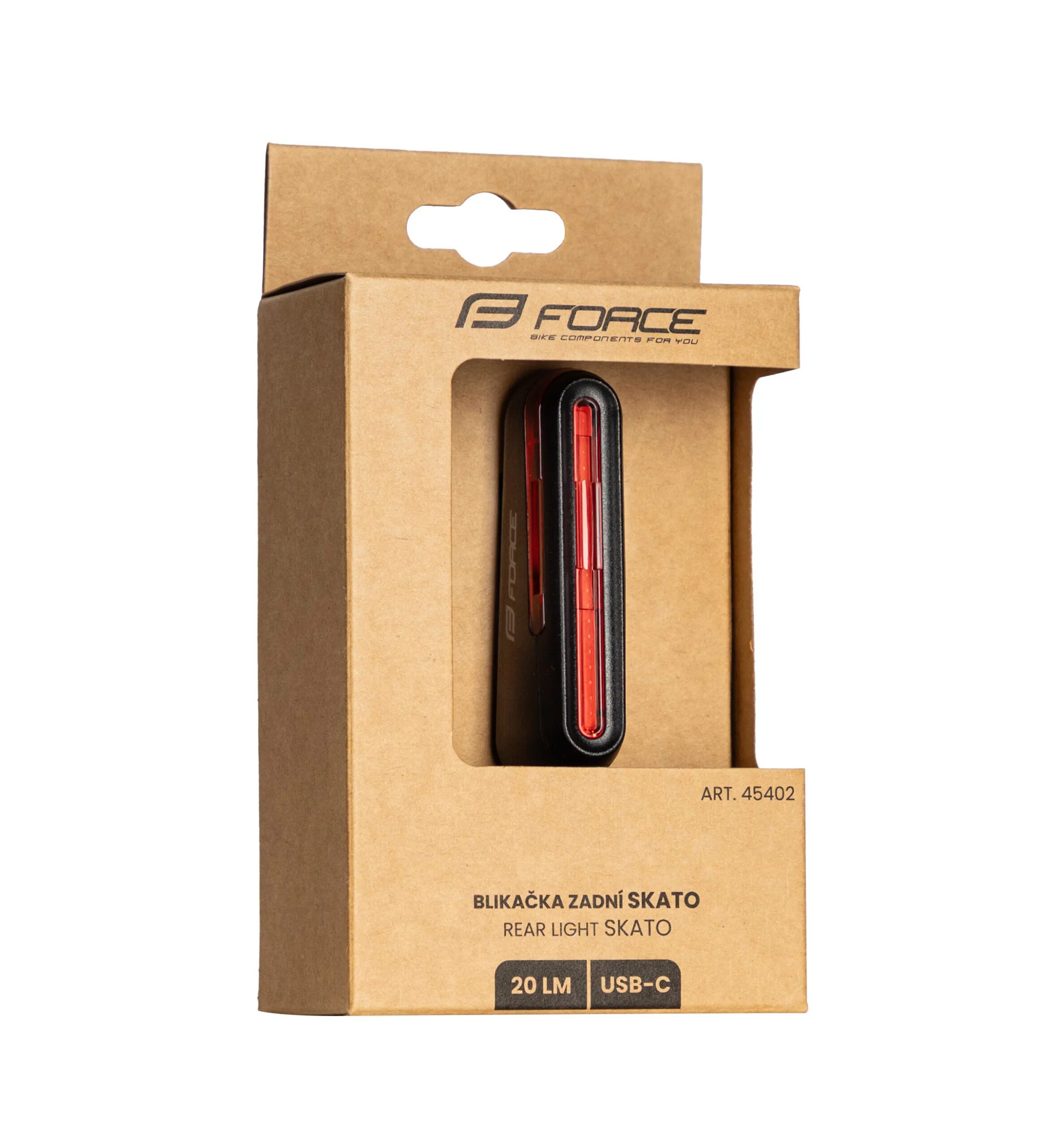 blikačka zadní FORCE SKATO 20LM, 20 x LED, USB - Obrázek 4