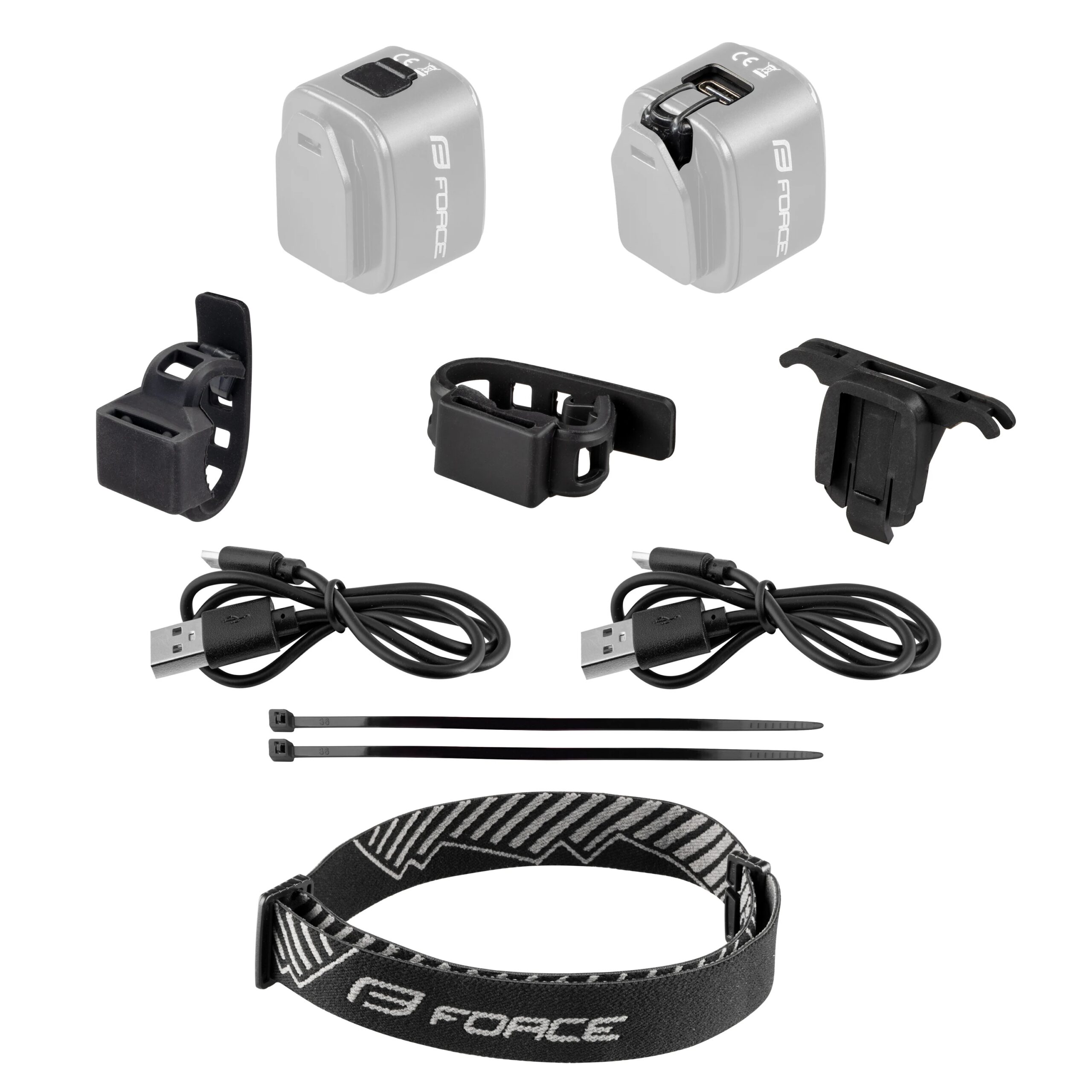 blikačky sada FORCE FLEA 200 LM, USB přední+zadní - Obrázek 4