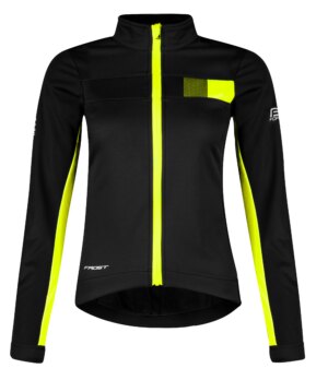 bunda F FROST LADY softshell zimní, černo-fluo M