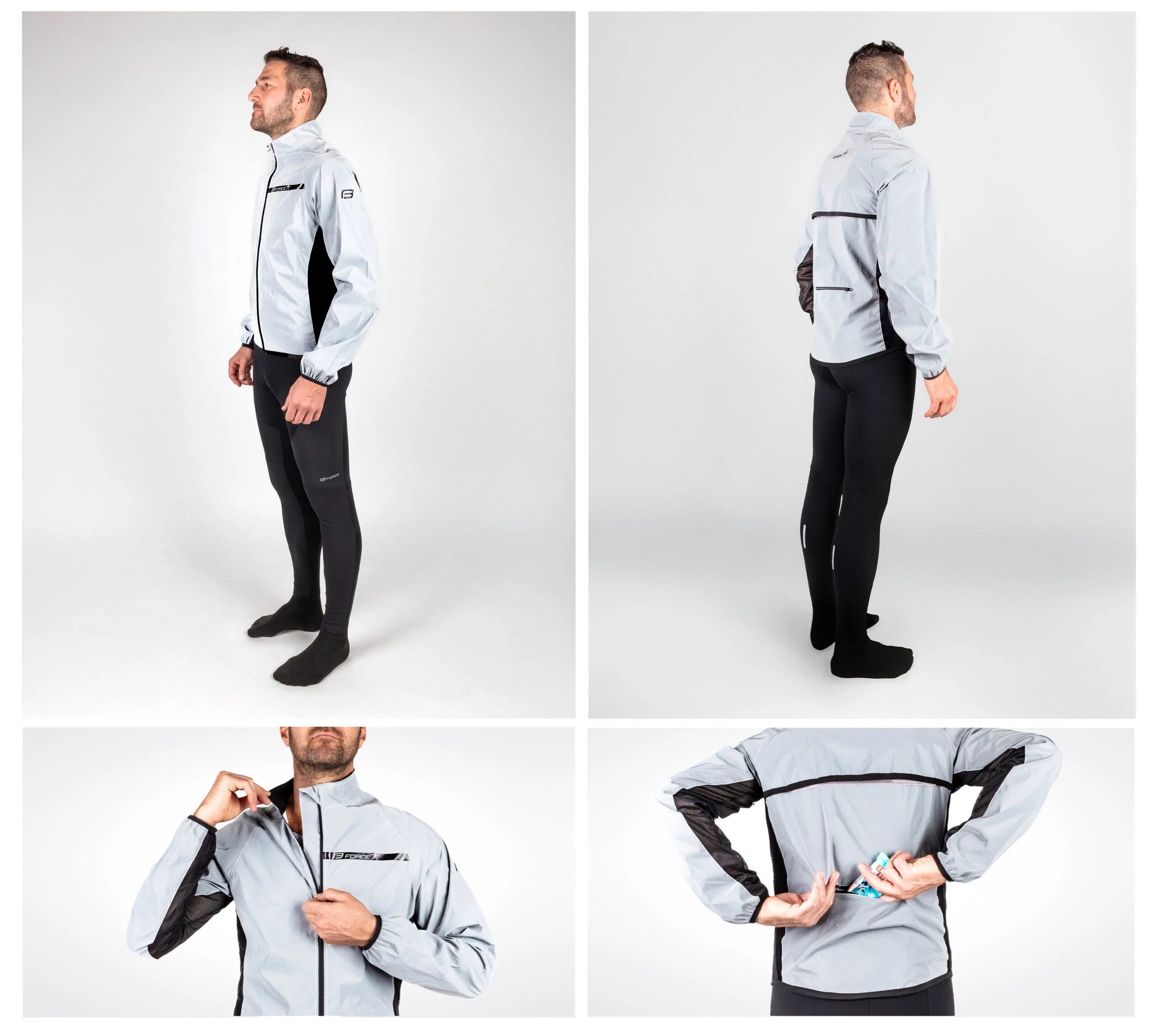 bunda FORCE FLASH 2, celoreflexní 3XL - Obrázek 3