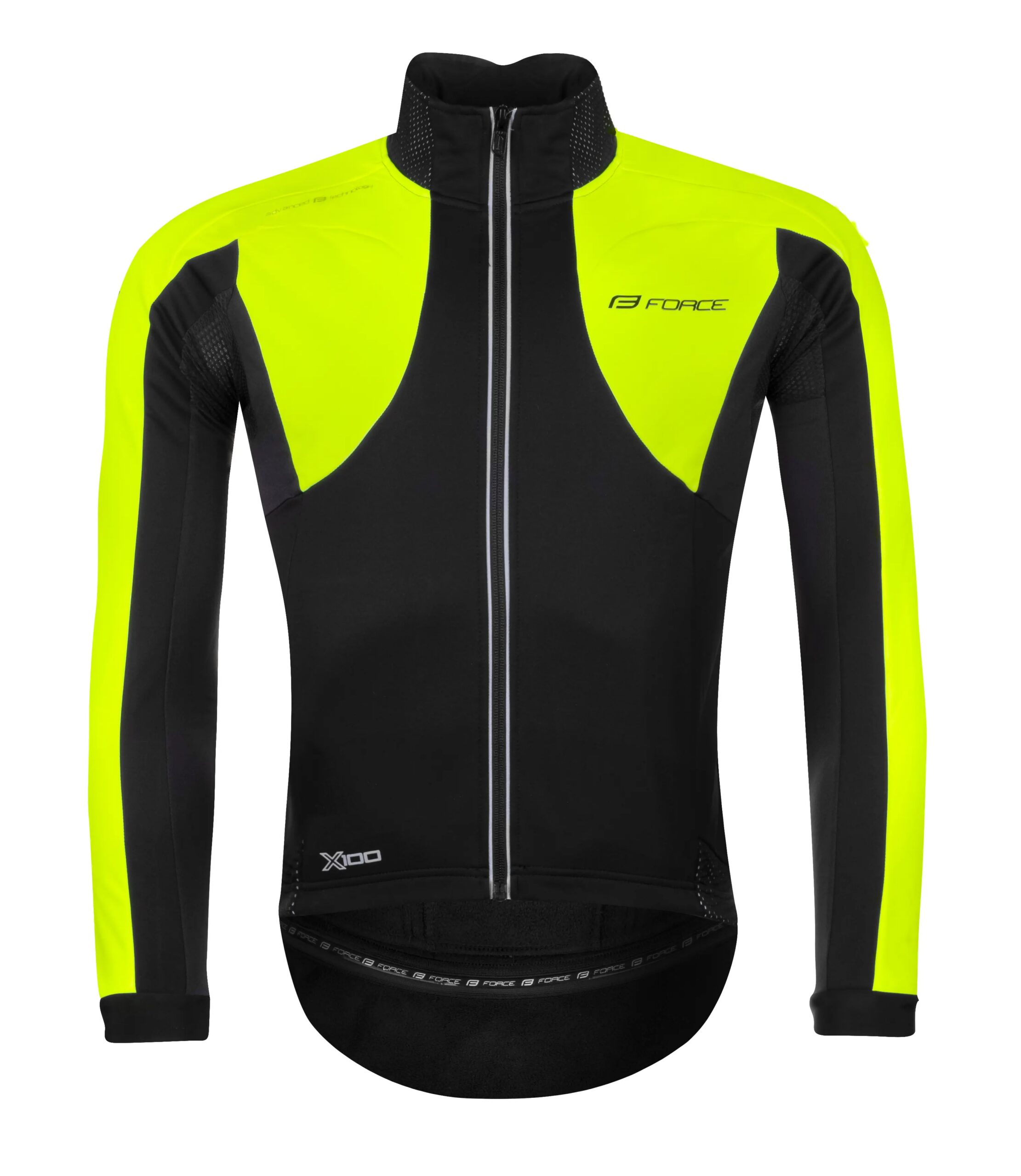 bunda FORCE X100 zimní, černo-fluo XS