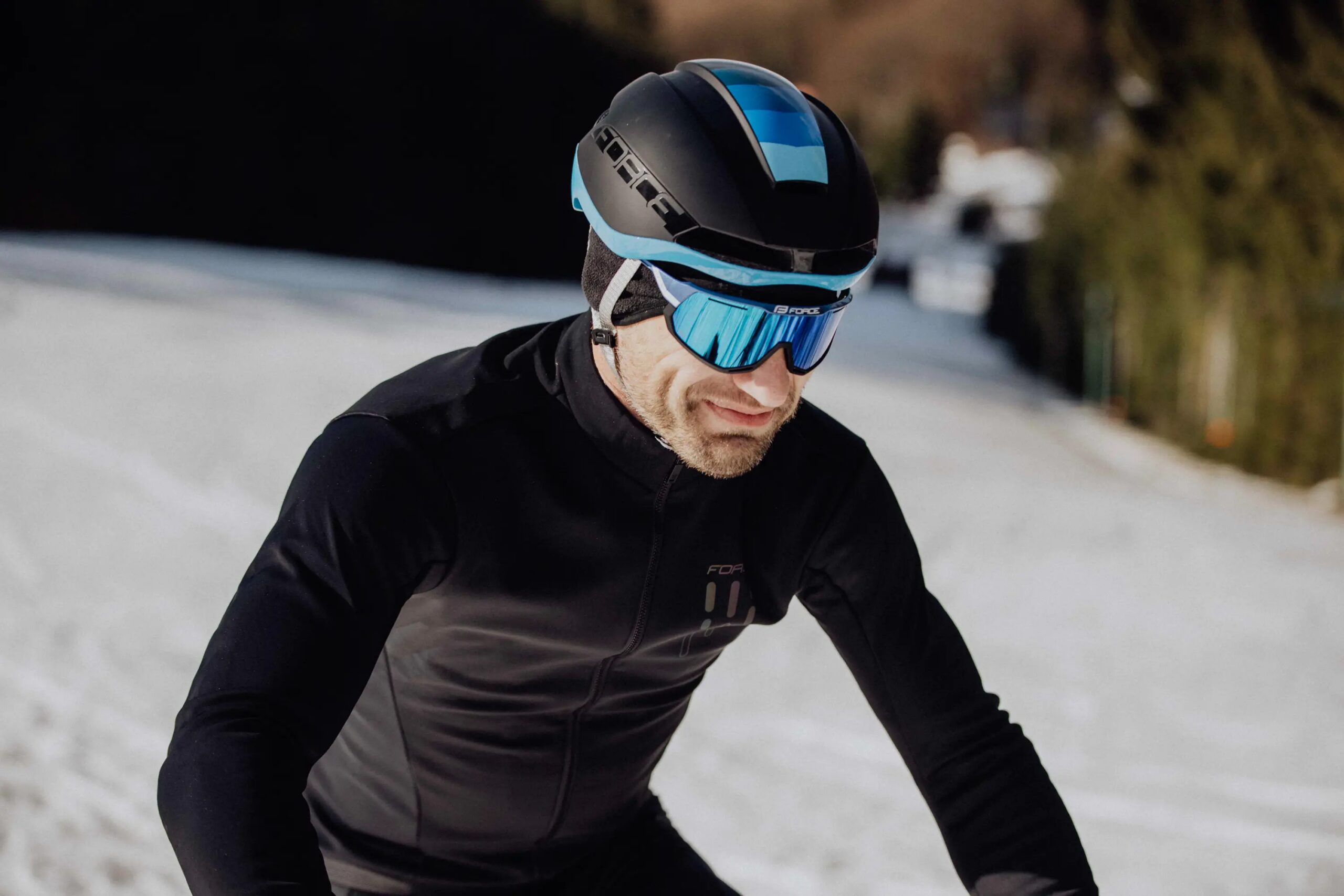 čepice pod přilbu FORCE FREEZE zimní, černá S-M - Obrázek 4