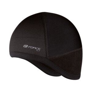 čepice pod přilbu FORCE ICY zimní, černá S-M