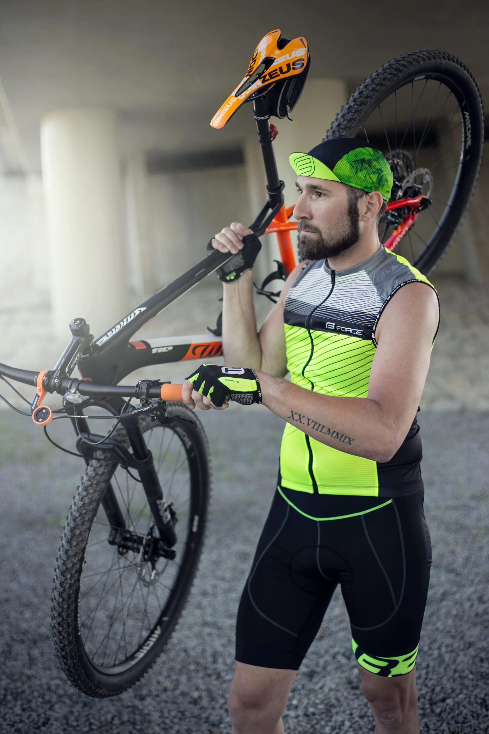 čepička s kšiltem FORCE CORE letní,černo-fluo S-M - Obrázek 4