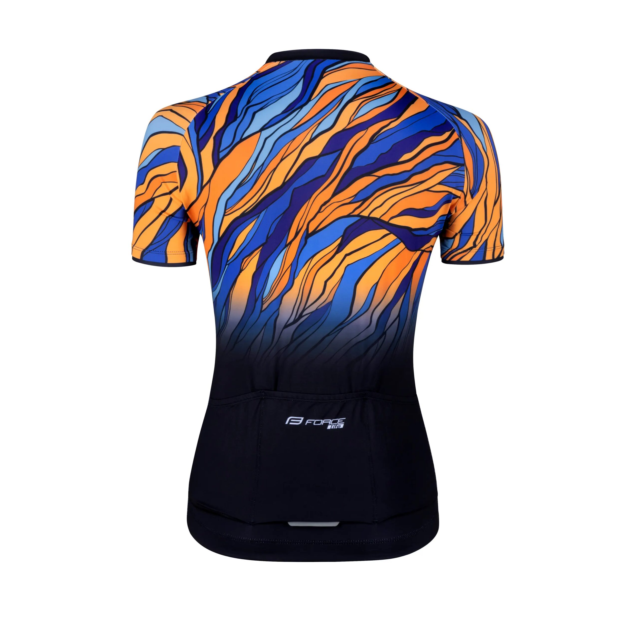 dres F LIFE UNI kr. rukáv, črn-modro-oranžový - Obrázek 2