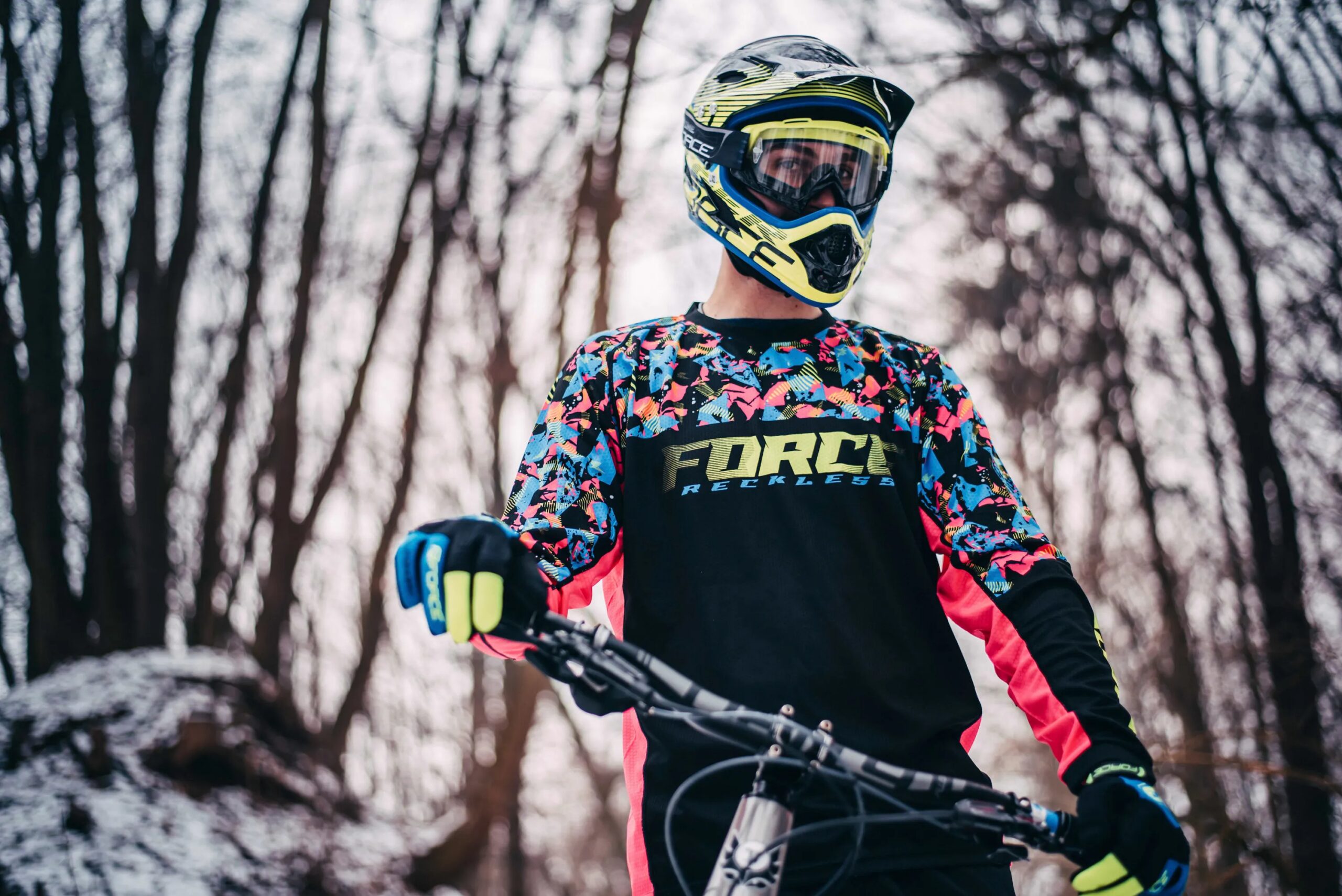 dres F RECKLESS dl. rukáv, černo-růžovo-fluo L - Obrázek 4