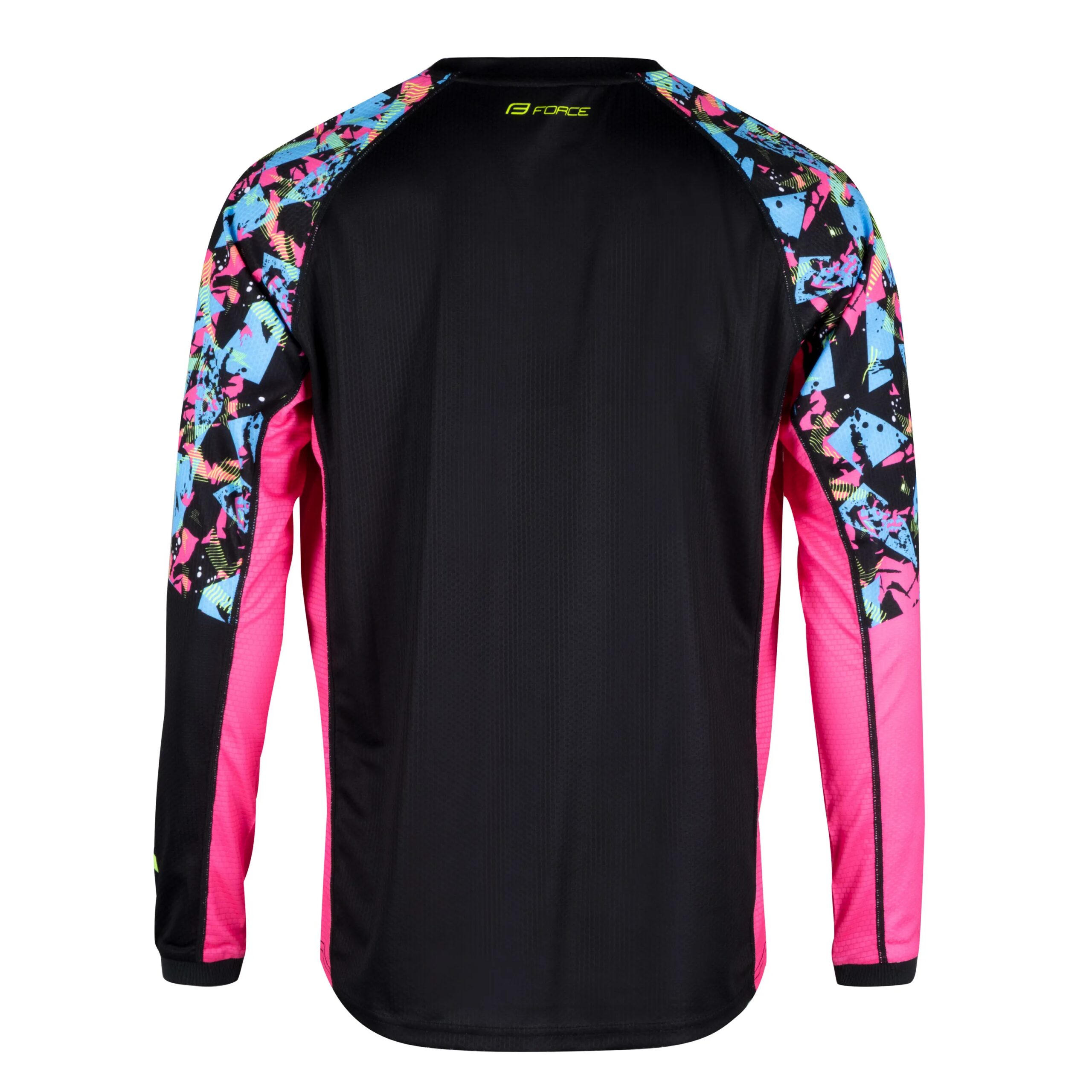 dres F RECKLESS dl. rukáv, černo-růžovo-fluo XXL - Obrázek 2