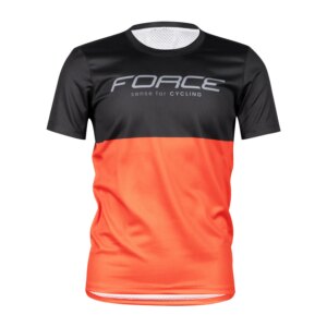 dres FORCE KID MTB CHEERY, černo-oranžový 141-153