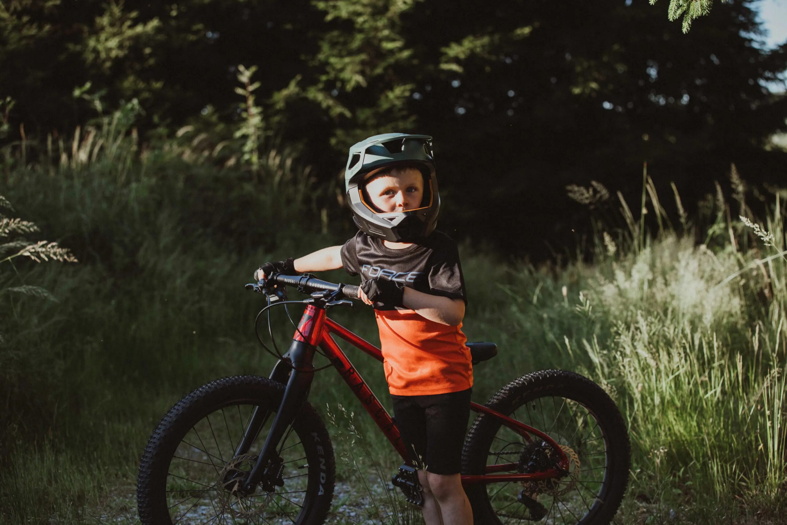 dres FORCE KID MTB CHEERY, černo-oranžový - Obrázek 3