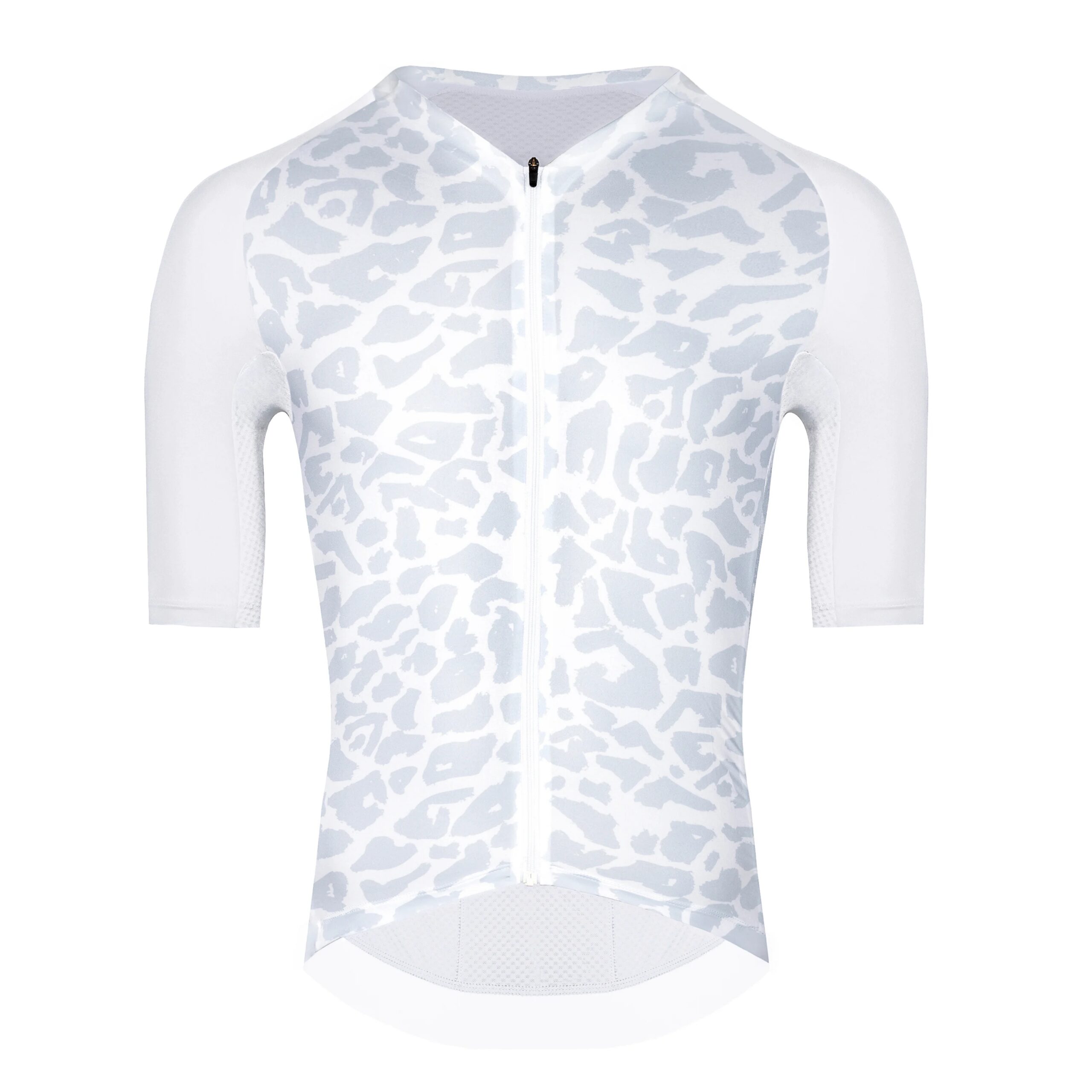 dres FORCE LEOPARD kr. rukáv, bílo-šedý L