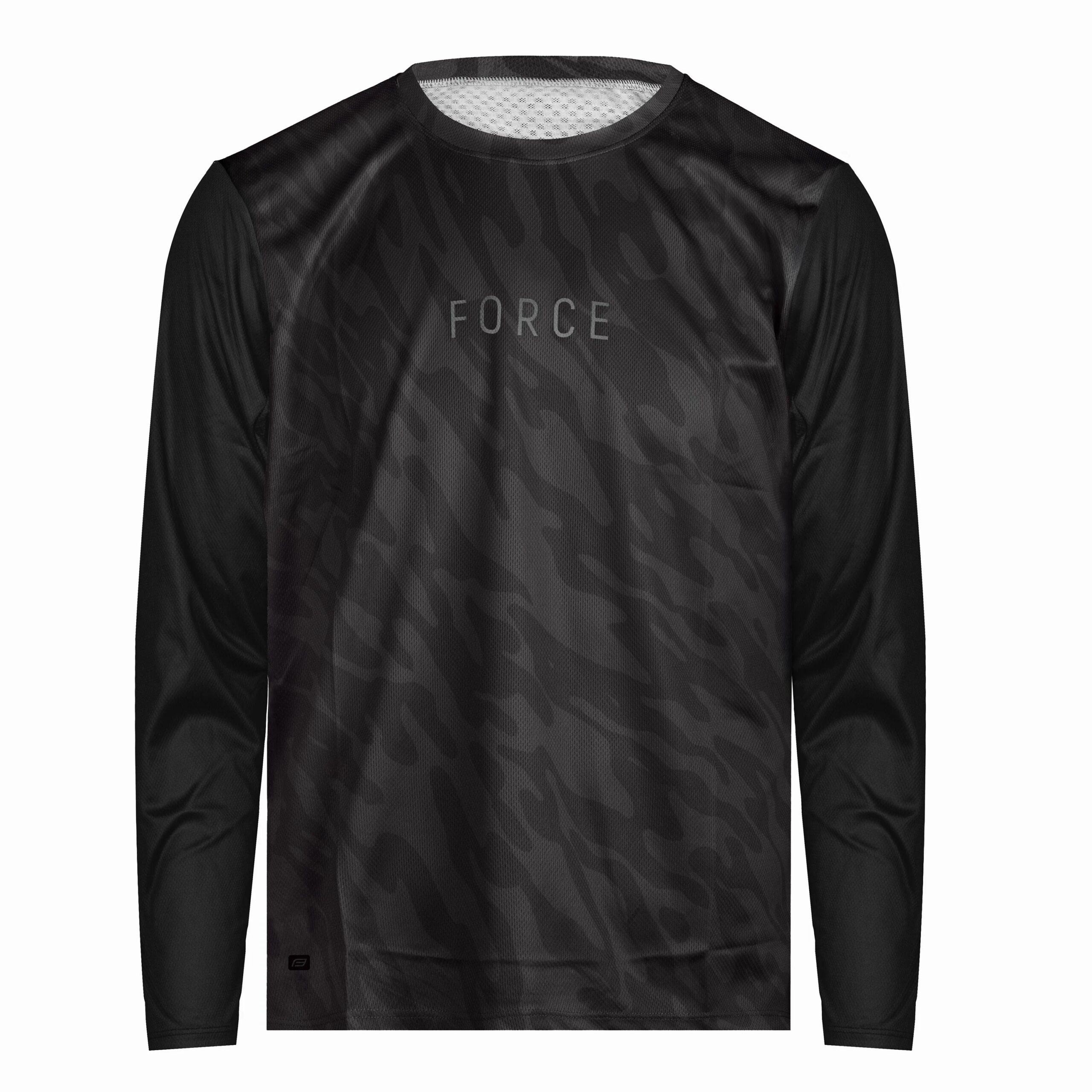 dres FORCE MTB RULES dl. rukáv, černo-šedý 3XL