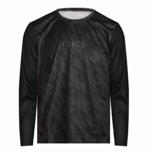 dres FORCE MTB RULES dl. rukáv, černo-šedý M