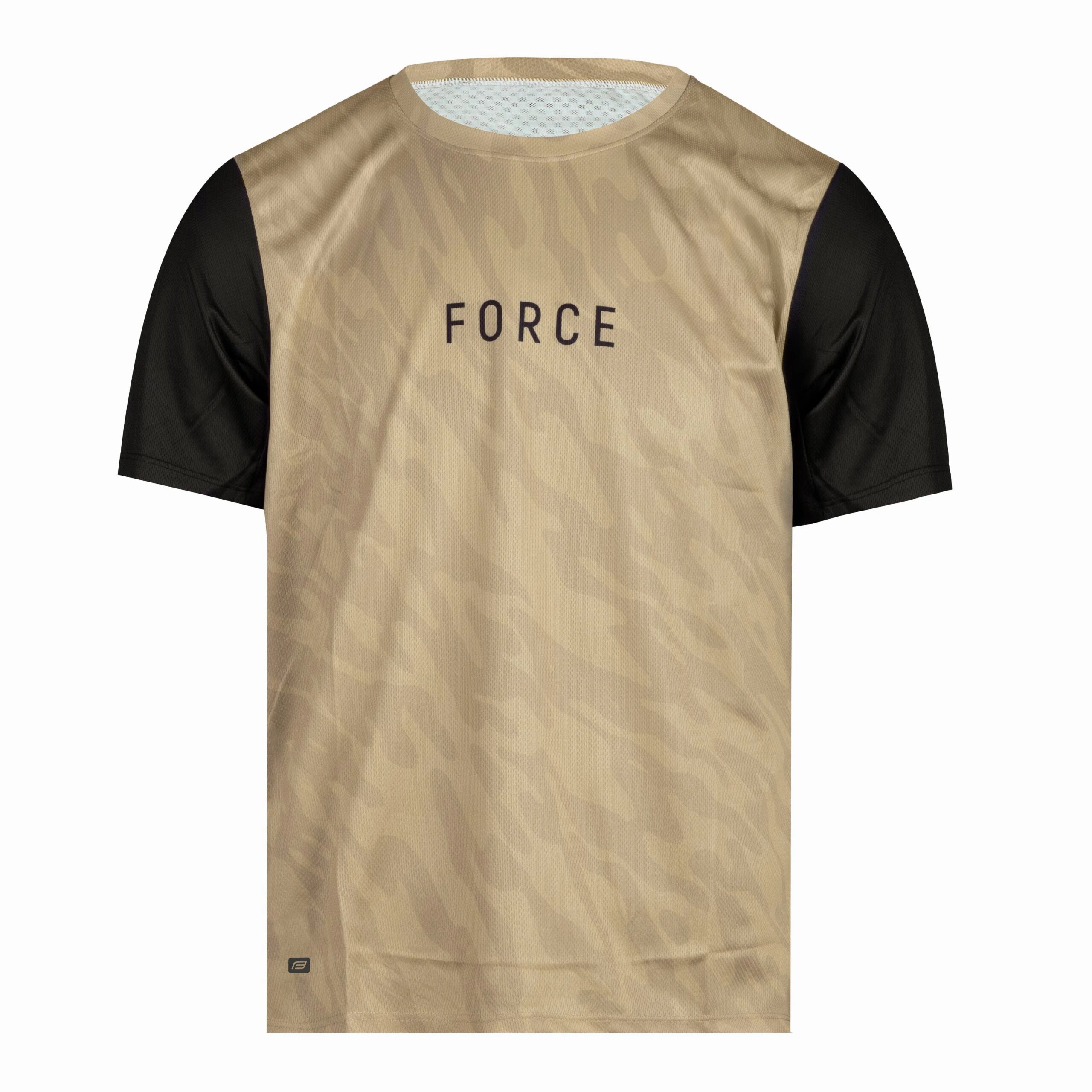 dres FORCE MTB RULES kr. rukáv, béžový 5XL