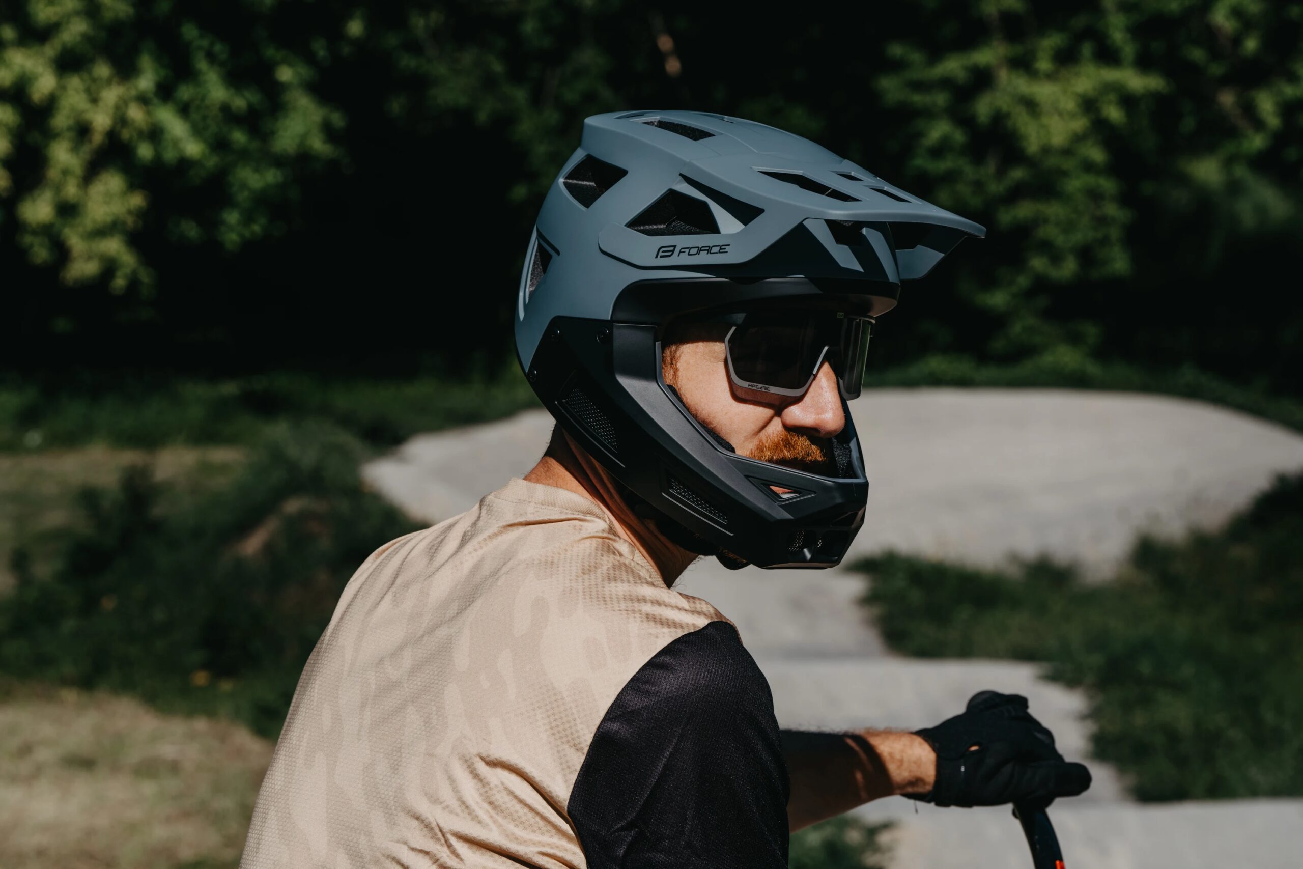 dres FORCE MTB RULES kr. rukáv, béžový M - Obrázek 7