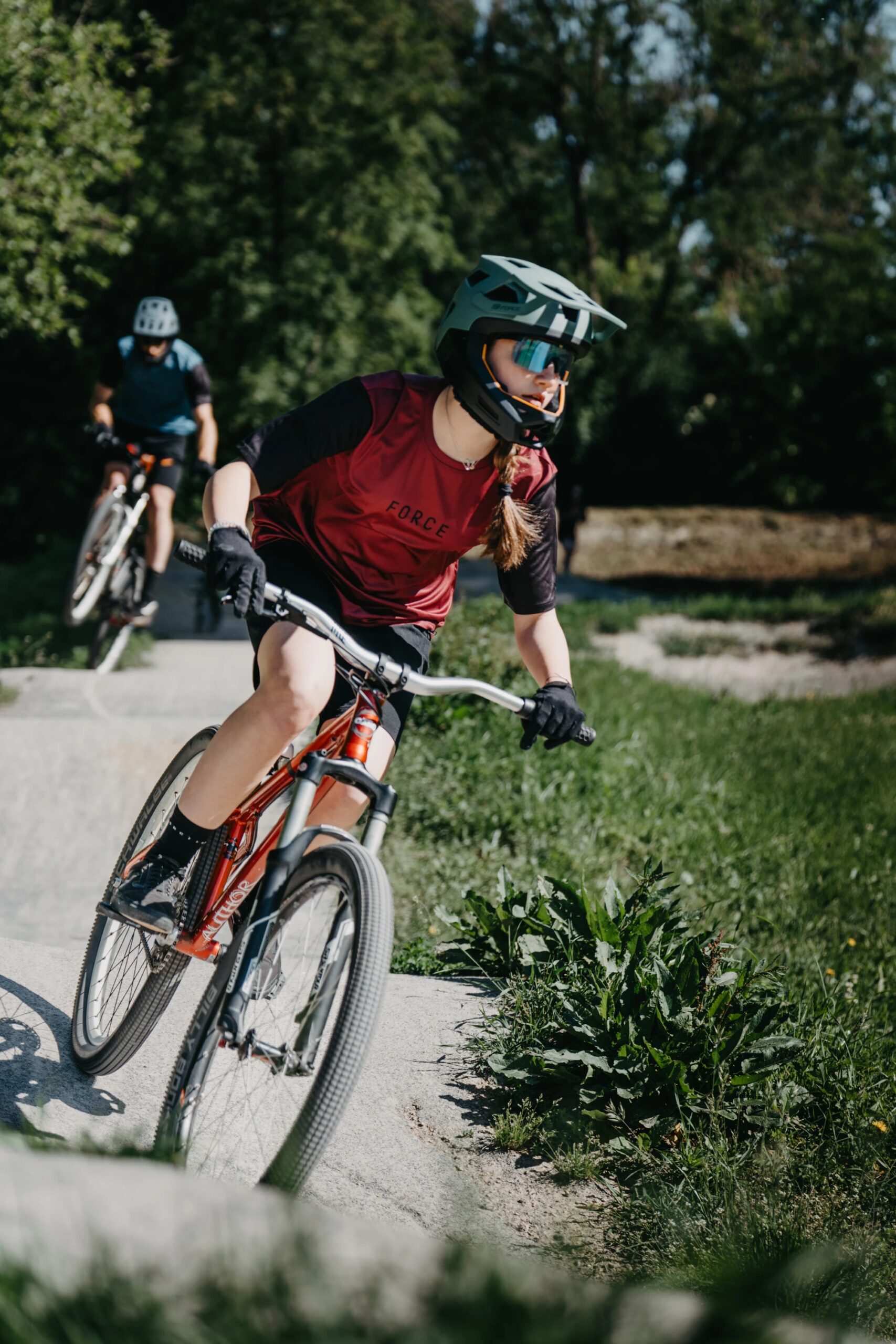 dres FORCE MTB RULES kr. rukáv, bordó S - Obrázek 6