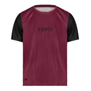 dres FORCE MTB RULES kr. rukáv, bordó XXL
