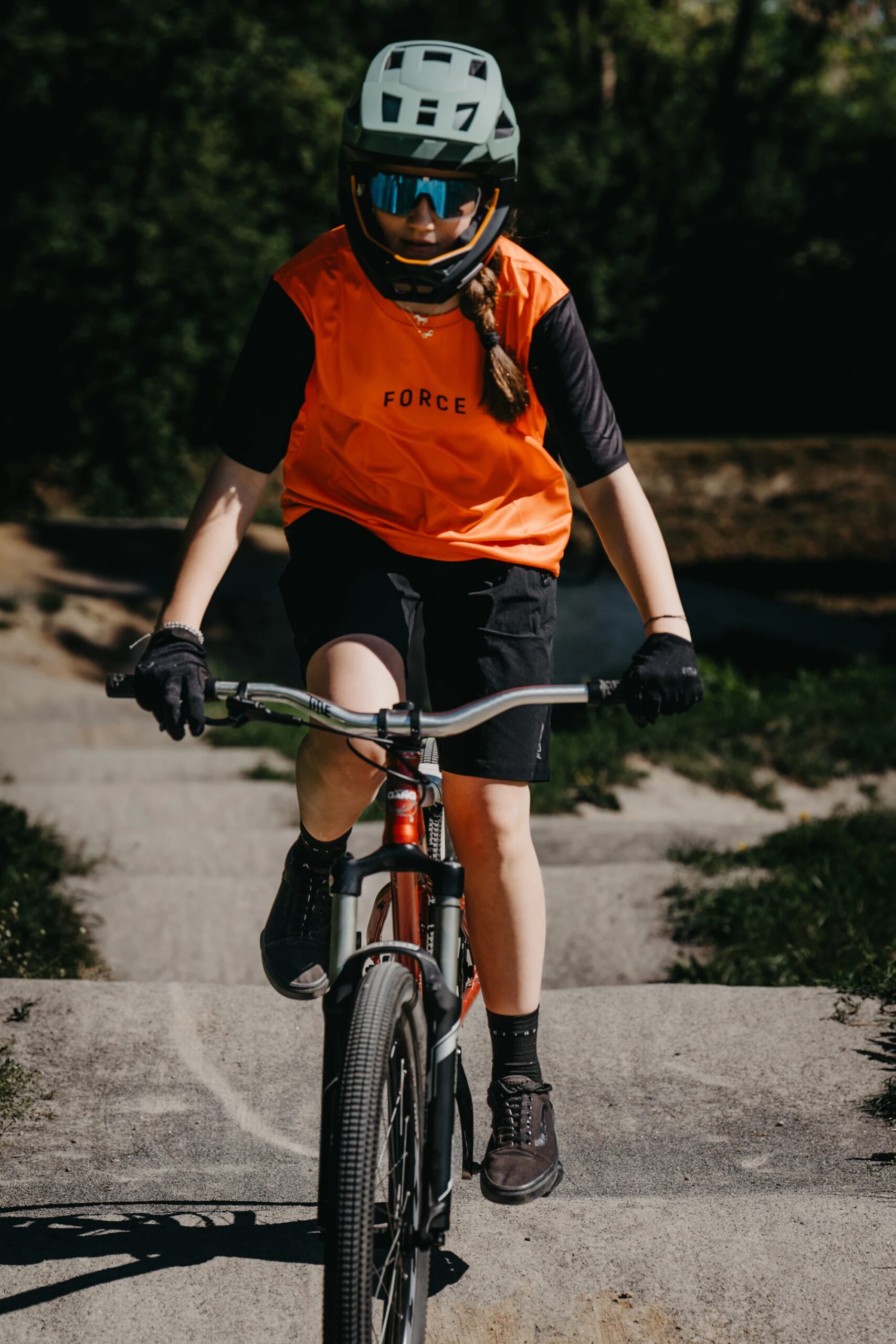 dres FORCE MTB RULES kr. rukáv, oranžový S - Obrázek 5
