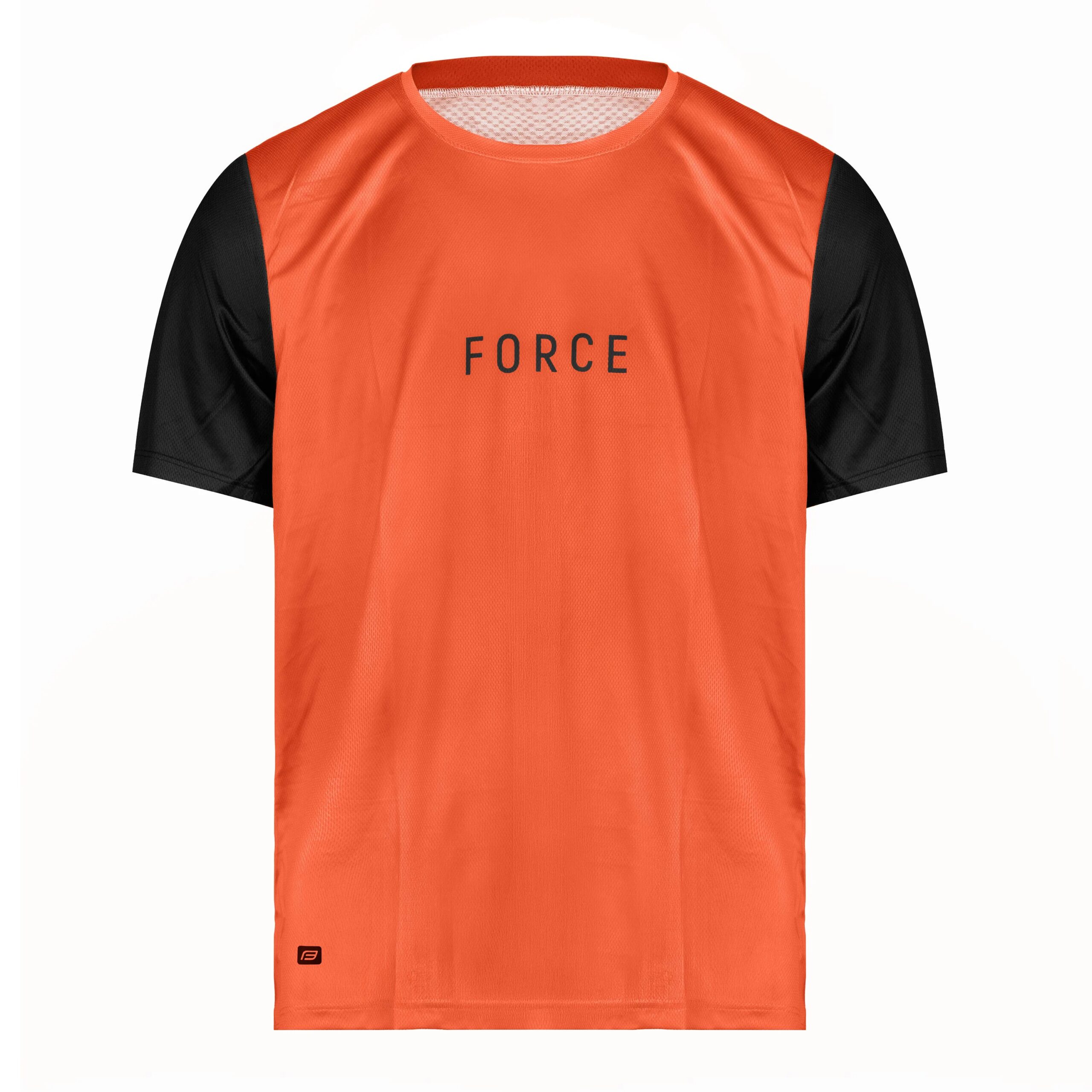 dres FORCE MTB RULES kr. rukáv, oranžový S