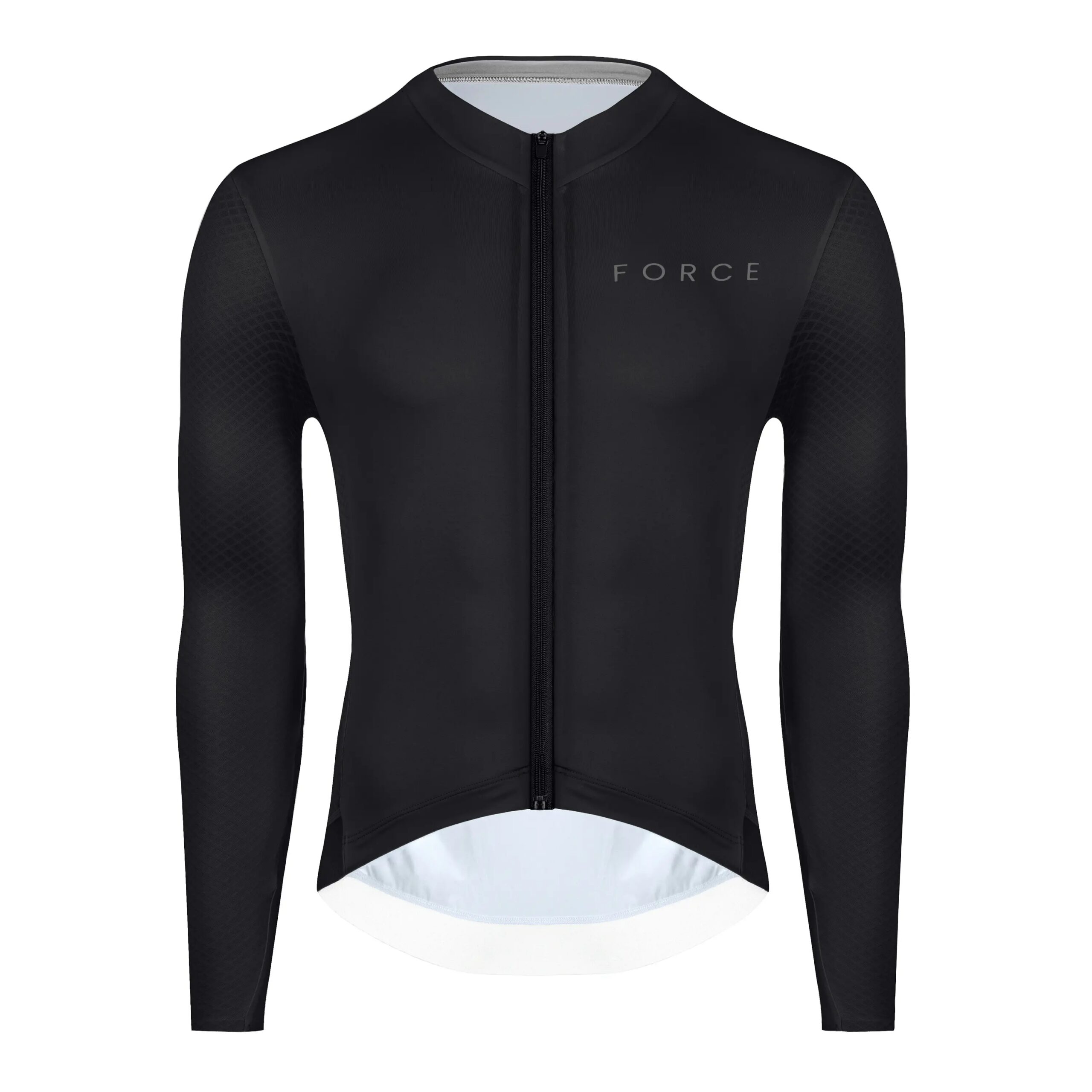 dres FORCE PLAIN dlouhý rukáv, černý M