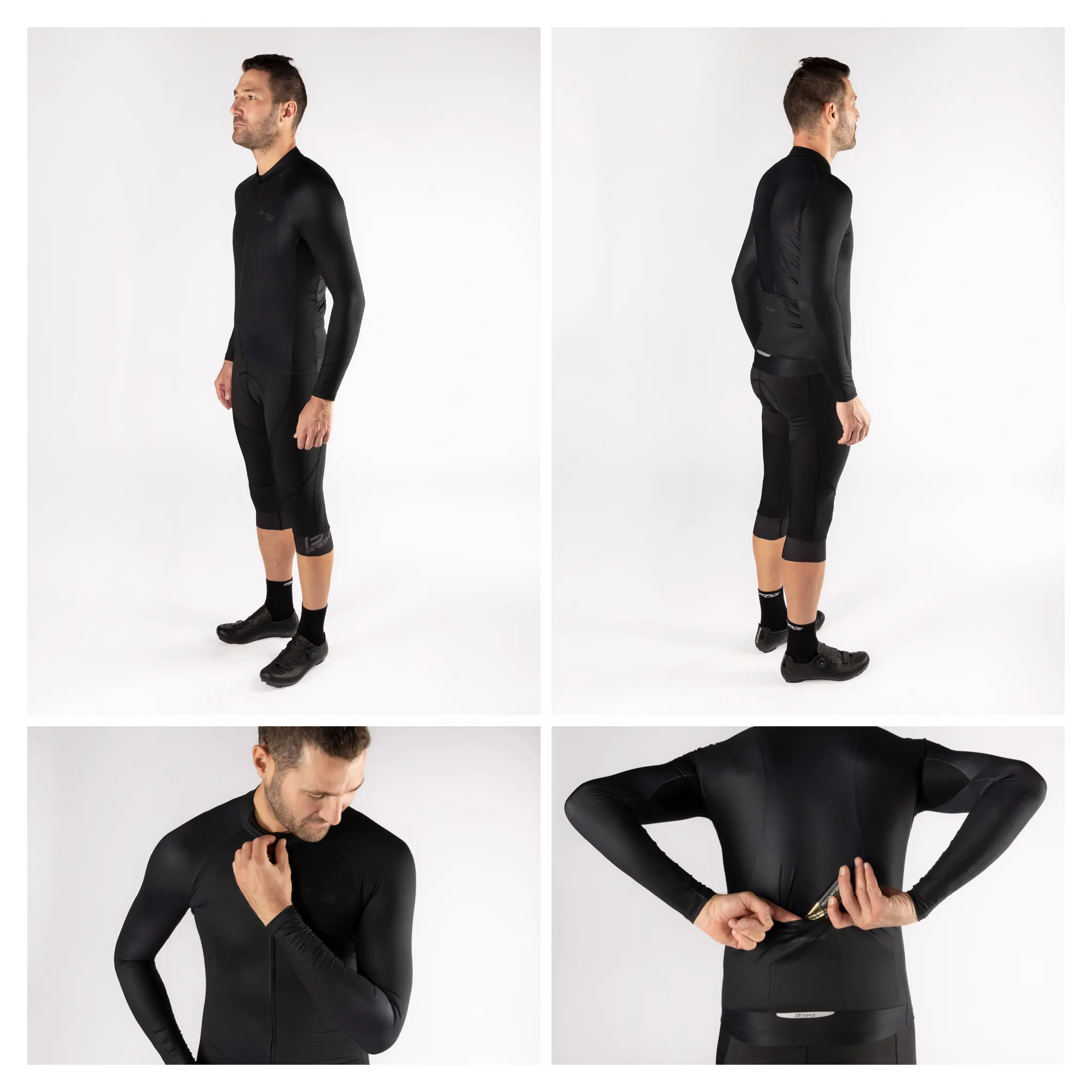 dres FORCE PURE UNI dlouhý rukáv, černý M - Obrázek 3