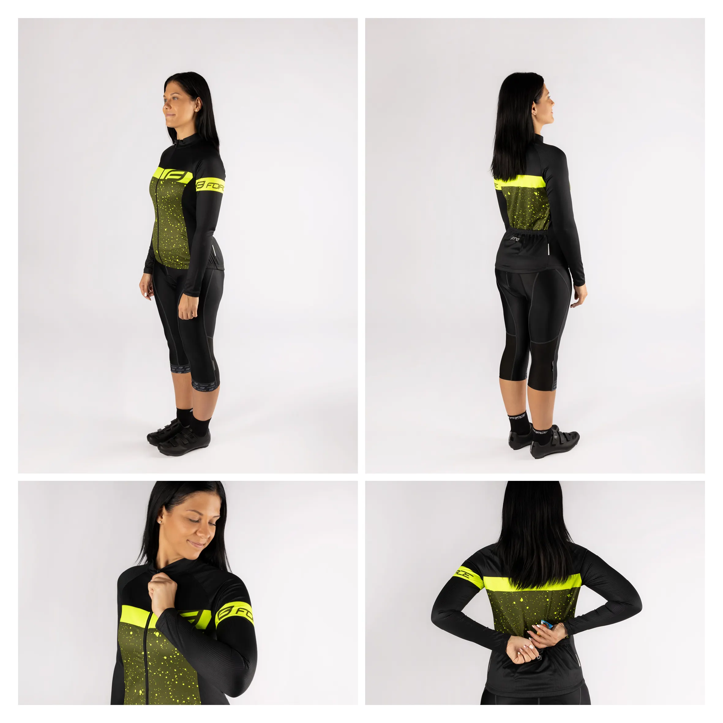 dres FORCE SPRAY LADY dlouhý rukáv, army-fluo - Obrázek 3