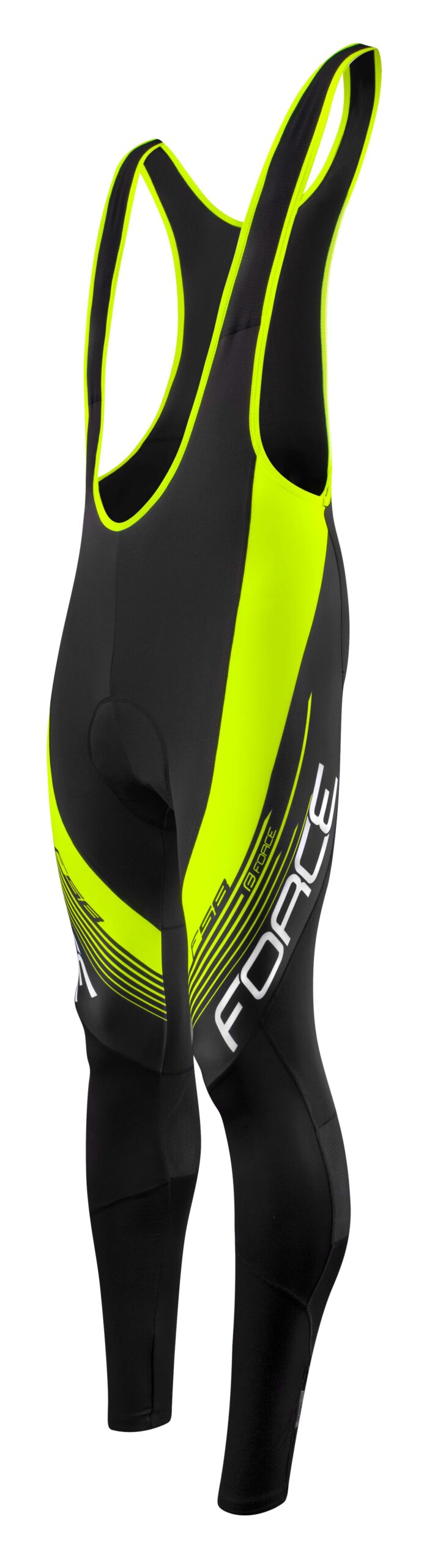 kalhoty FORCE F58 se šráky a vložkou, črn-fluo S - Obrázek 3