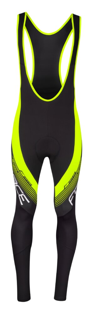 kalhoty FORCE F58 se šráky a vložkou, črn-fluo S
