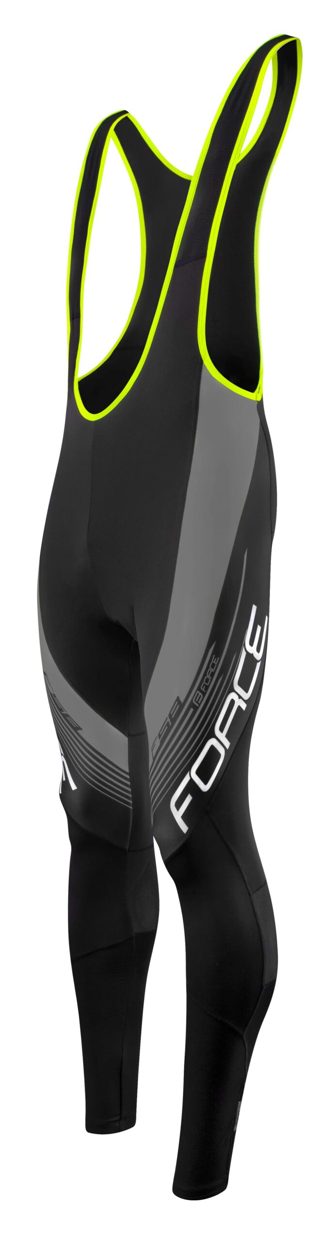 kalhoty FORCE F58 se šráky bez vložky,černo-šedé - Obrázek 3